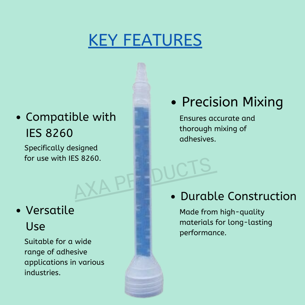 500Pcs Mixers Adhesive Dispenser Nozzles Plastic Static Compatible with IES 8260