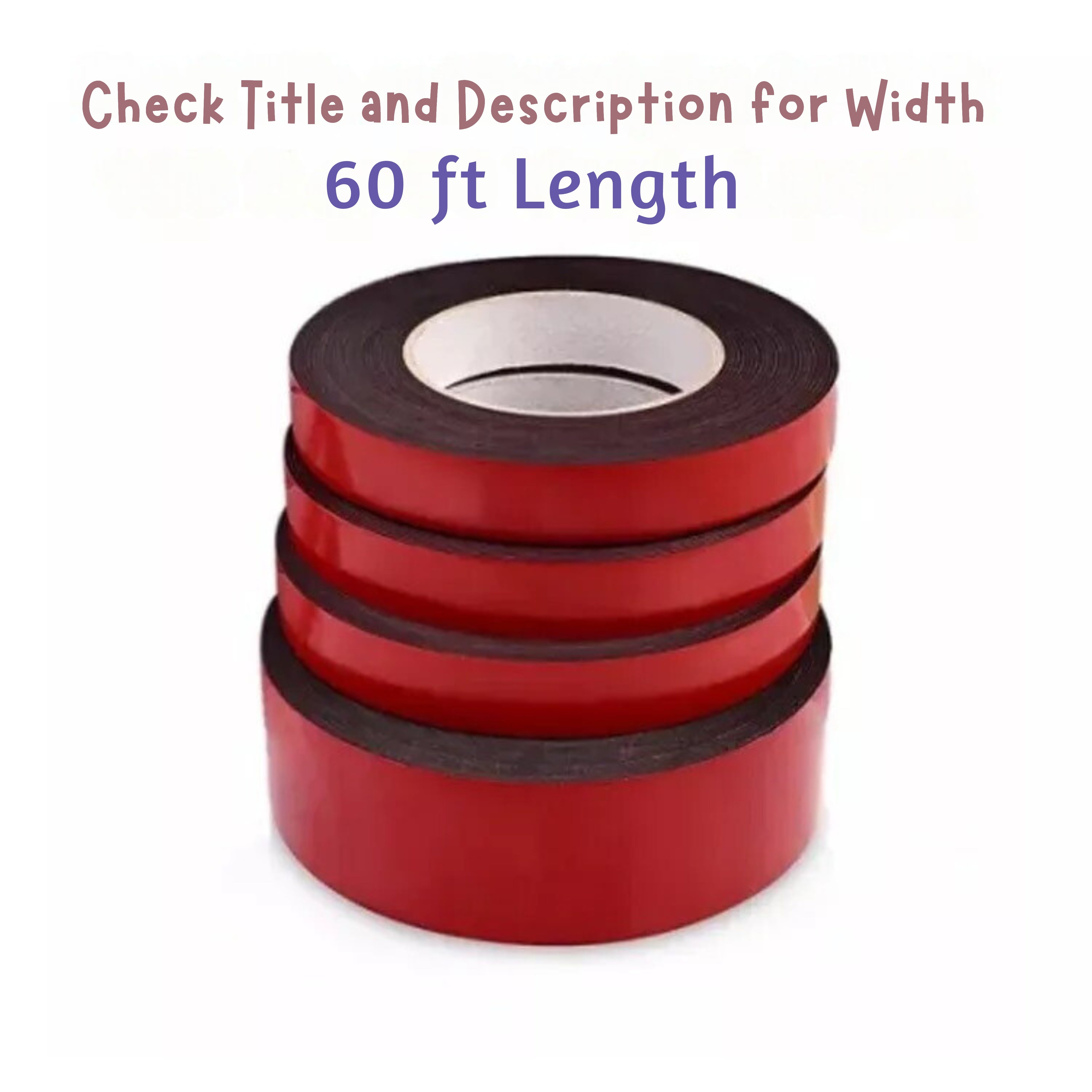 Double Sided 7/8 inch 60 Feet Home Automotive Acrylic Foam Tape Auto Car Truck
