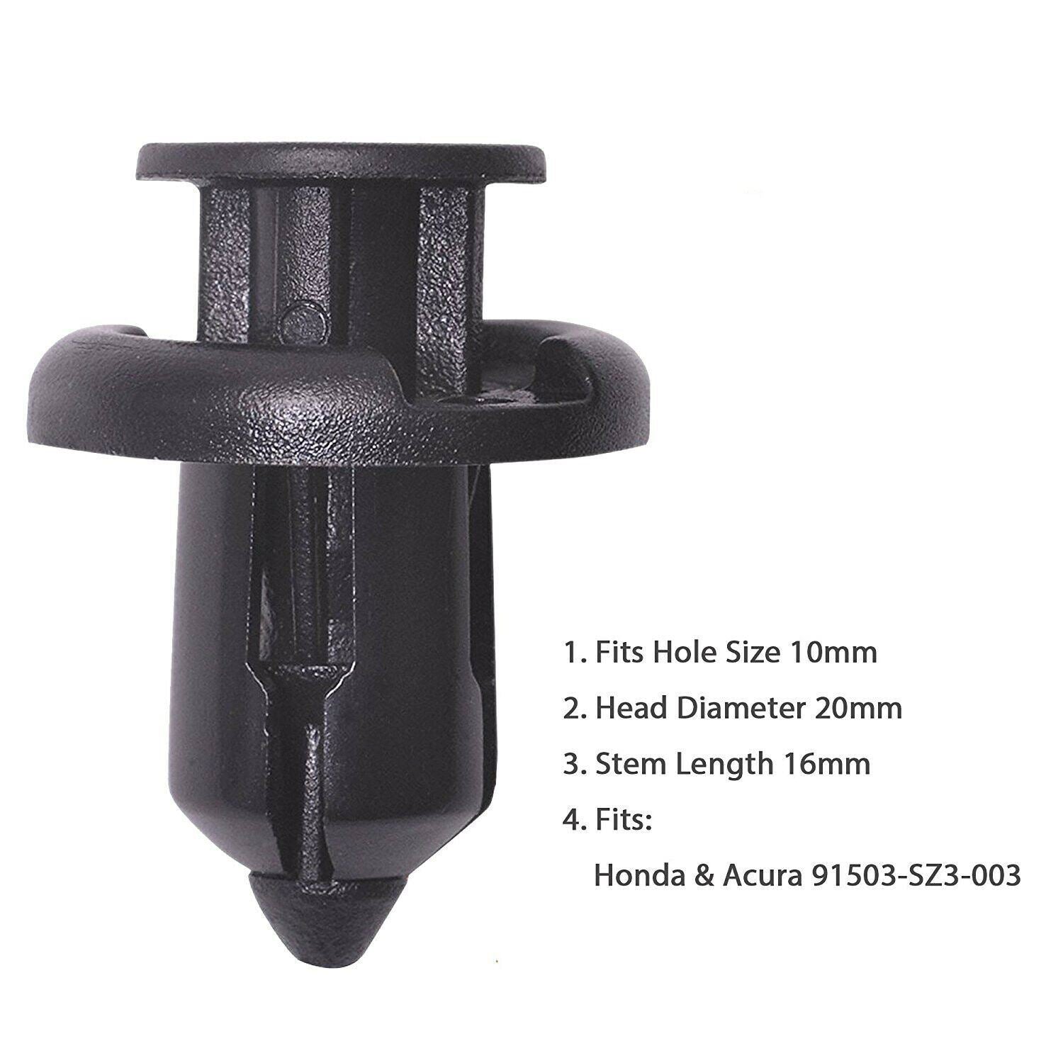100 Pc Front Bumper Push Type Retainer