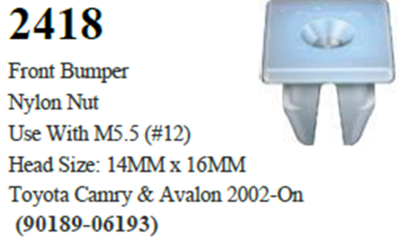 100 Pcs Front Bumper Nylon Nuts For