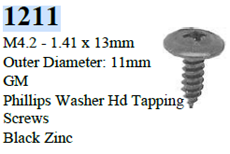 50 Pcs M4.2 - 1.41 x 13mm Gm Phillips