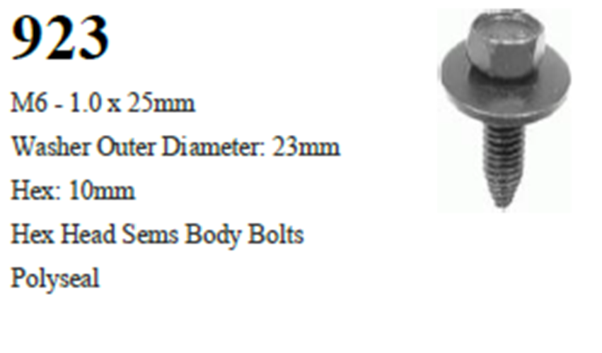 100 Pcs Hex Head Sems Washer Body Bolts
