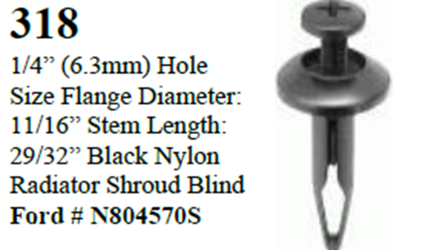50 Pcs Radiator Shroud Retainer Push