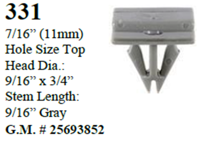 100 Pcs Rocker Panel Moulding Clip