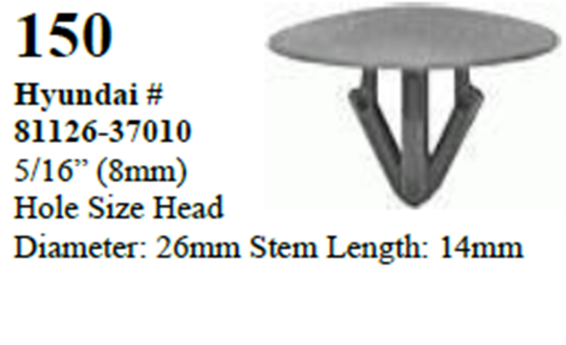 50 Pcs Hood Insulation Retainer Clip