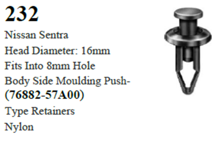 25 Pcs Push-type Retainers Clip