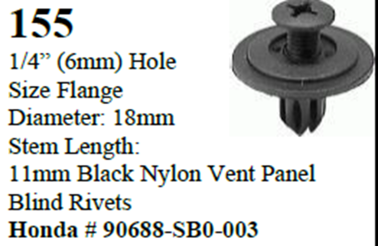 25 Pcs Push Type Retainer Vent Panel