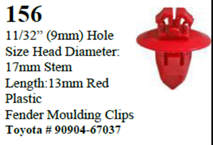 25 Pcs Flare Push-type Fender Moulding