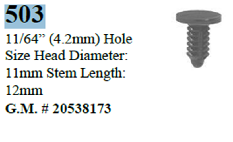 100 Pcs Weatherstrip Retainer Fastener