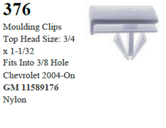 50 Pcs Rocker Panel Moulding Clip